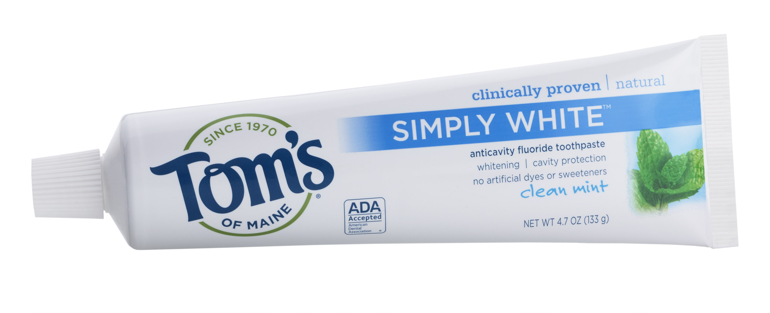 Tom's of Maine Simply White Toothpaste, Clean Mint 4.7 oz product image